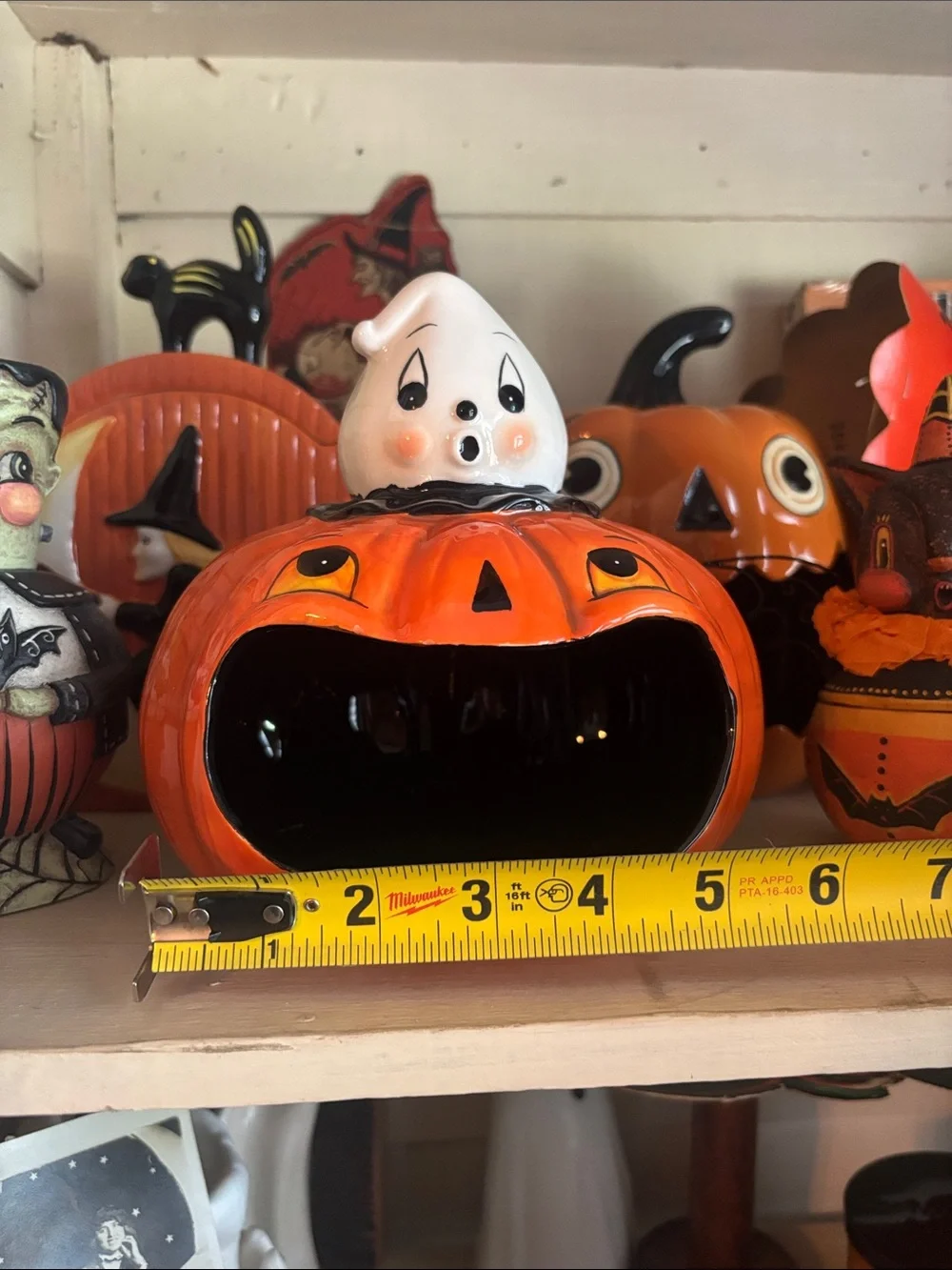 Johanna Parker Ceramic Halloween pumpkin candy bowl